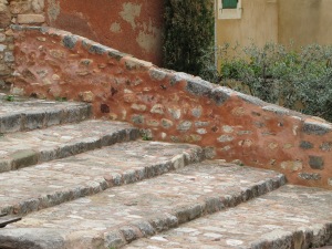 Beautiful old stone steps in Provence